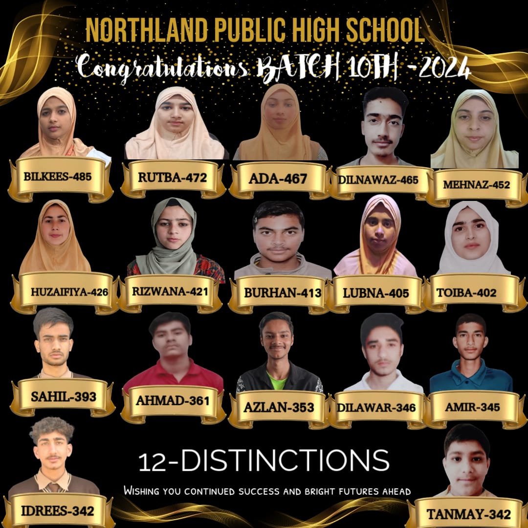 Celebrating Excellence: 10th Class Toppers of North Land Public School ...